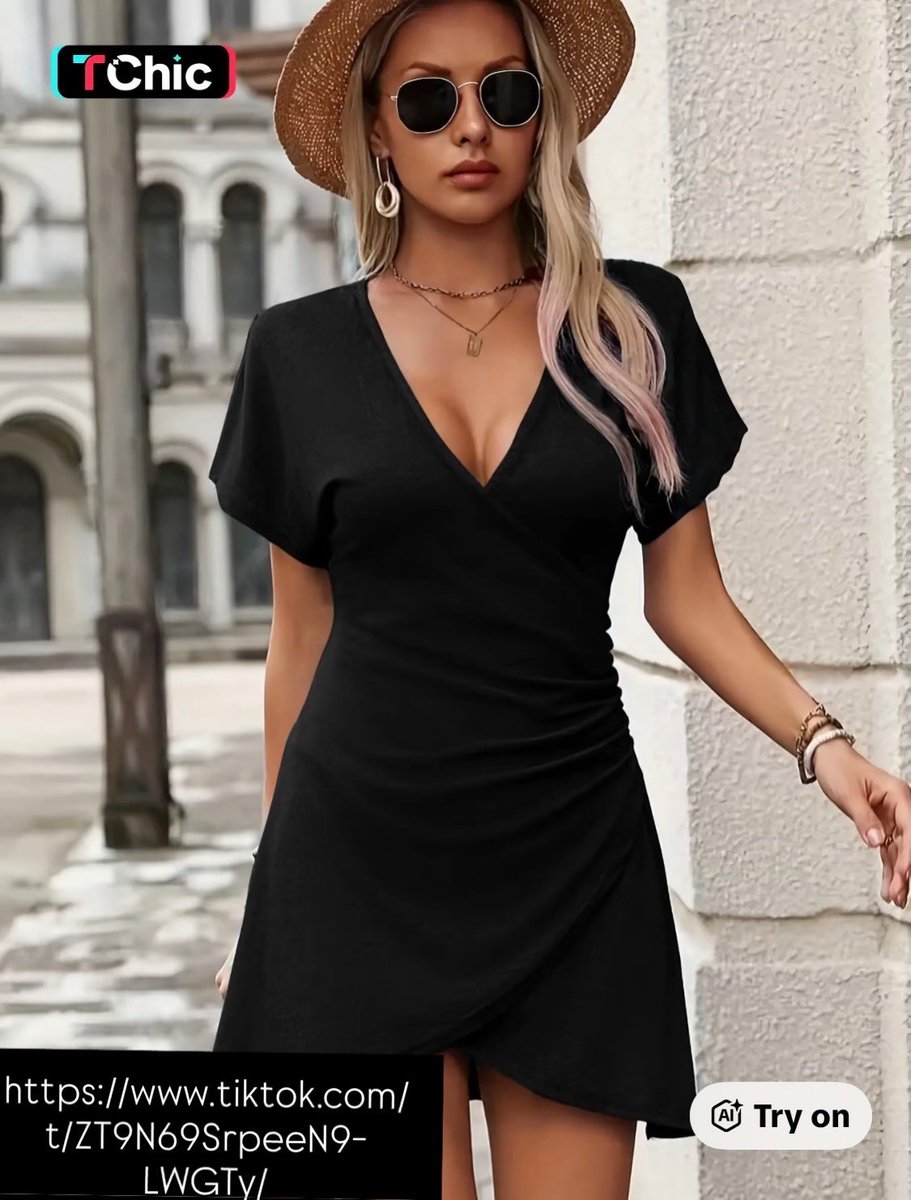 GoodiesbyLexi's tweet image. This stylish dress is a versatile addition to any wardrobe, perfect for shifting from casual daywear to more elevated evening looks. The design features a flattering v-neckline and short batwing sleeves, which offer a relaxed yet chic silhouette.

tiktok.com/t/ZT9N69SrpeeN…

#dress