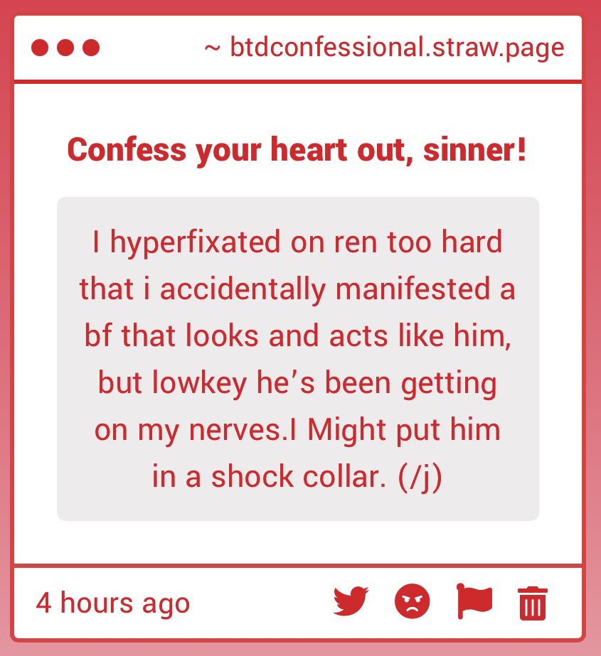 BTD Confessional 🦊🔨 𖦹 tweet media