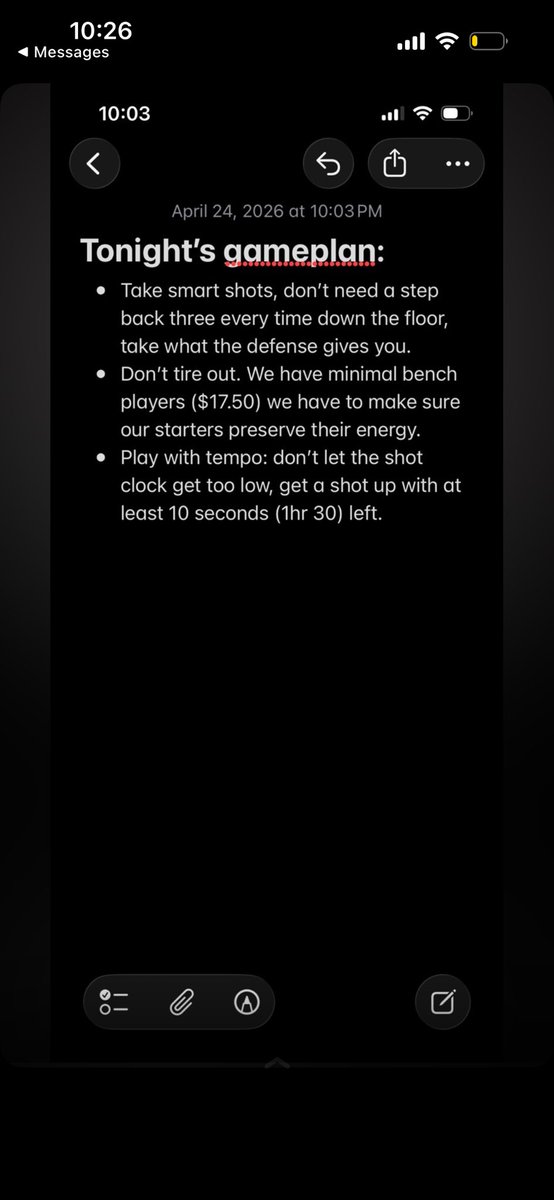 JoshRosethall89's tweet image. What are the thoughts on the game plan. Took some time to step back and thinking about playing smart #smartshots #tempo