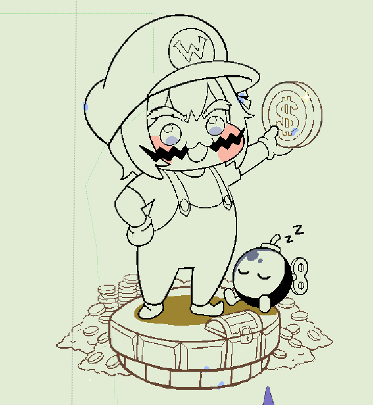Darkyoshi0007's tweet photo. Day 2: Drawing Dorio. I really missed drawing Dorio in cosplay as Mario Bros. characters. I had a lot of trouble creating a nice drawing that did the cosplay well, but I think it turned out pretty well.

#wplace #doro #nikke #doroland #dorocord #waio #pixelart https://t.co/09Mx678zz1