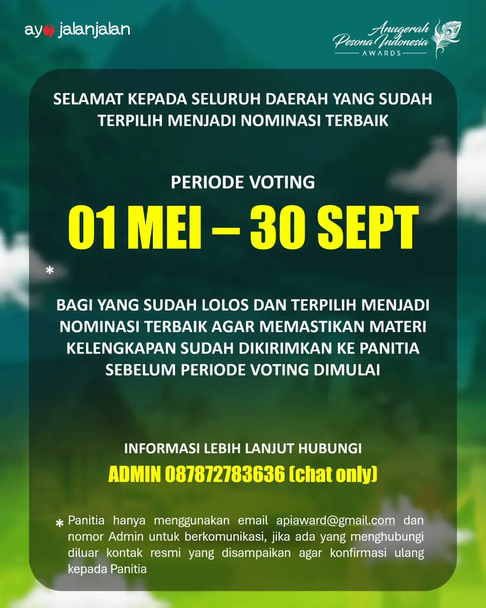 Anugerah Pesona Indonesia tweet media