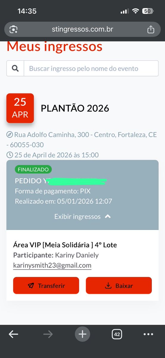 karinysmith23's tweet image. VENDO INGRESSO MATUE FORTALEZA (ÁREA VIP, MEIA SOLIDÁRIA) valor do ingresso #matue #fortaleza #matuefortaleza #vendasfortaleza