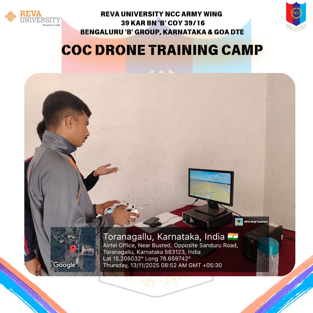 39Inf's tweet photo. COC DRONE TRAINING CAMP 

CPL Shashank Reddy V completed the COC Drone Training Camp at Ballari, gaining hands-on experience in drone technology, operations, and field duties—showcasing technical skills, discipline, and readiness for future defence roles. 
Jai Hind!🇮🇳
#NCC https://t.co/CSOC4pdHgc
