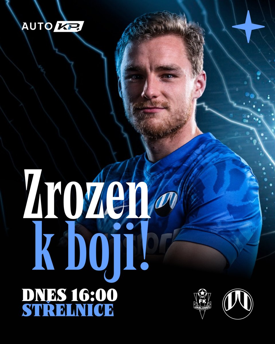 ⚡ MATCHDAY ✨ #FKJLIB 
Dnes nás čeká 66. Podještědské derby. Buď u toho přímo na Střelnici! #zrozenkboji