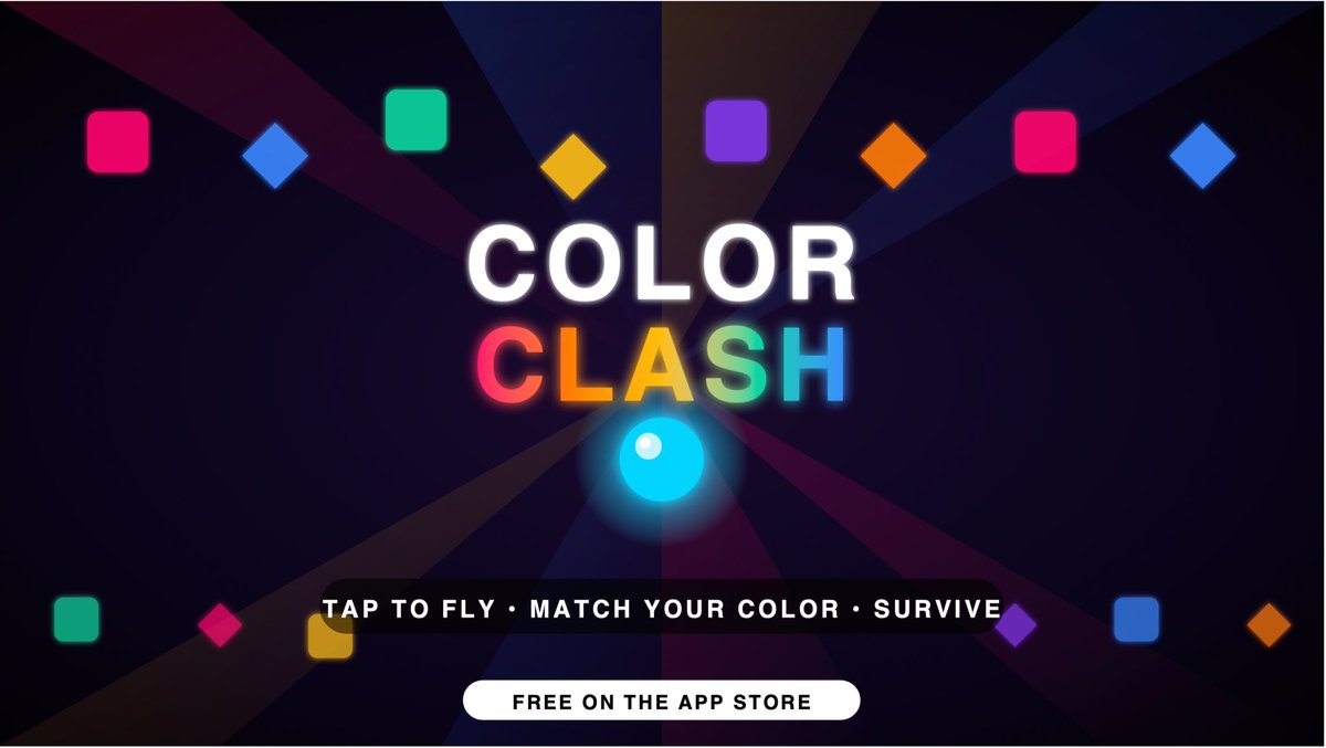 ColorClashApp's tweet photo. 🎮 Color Clash: Arcade
Tap to fly. Match your color. Survive the chaos.
Built solo, free on iPhone & iPad. How long can you last?
https://t.co/Z618COzTtL
#indiedev #iOSgame #indiegame #arcadegame #gamedev #solodev #mobilegame #iOSdev #newgame #indiedevhour #iphonegames #ipadgames https://t.co/u92CHx8fZ1