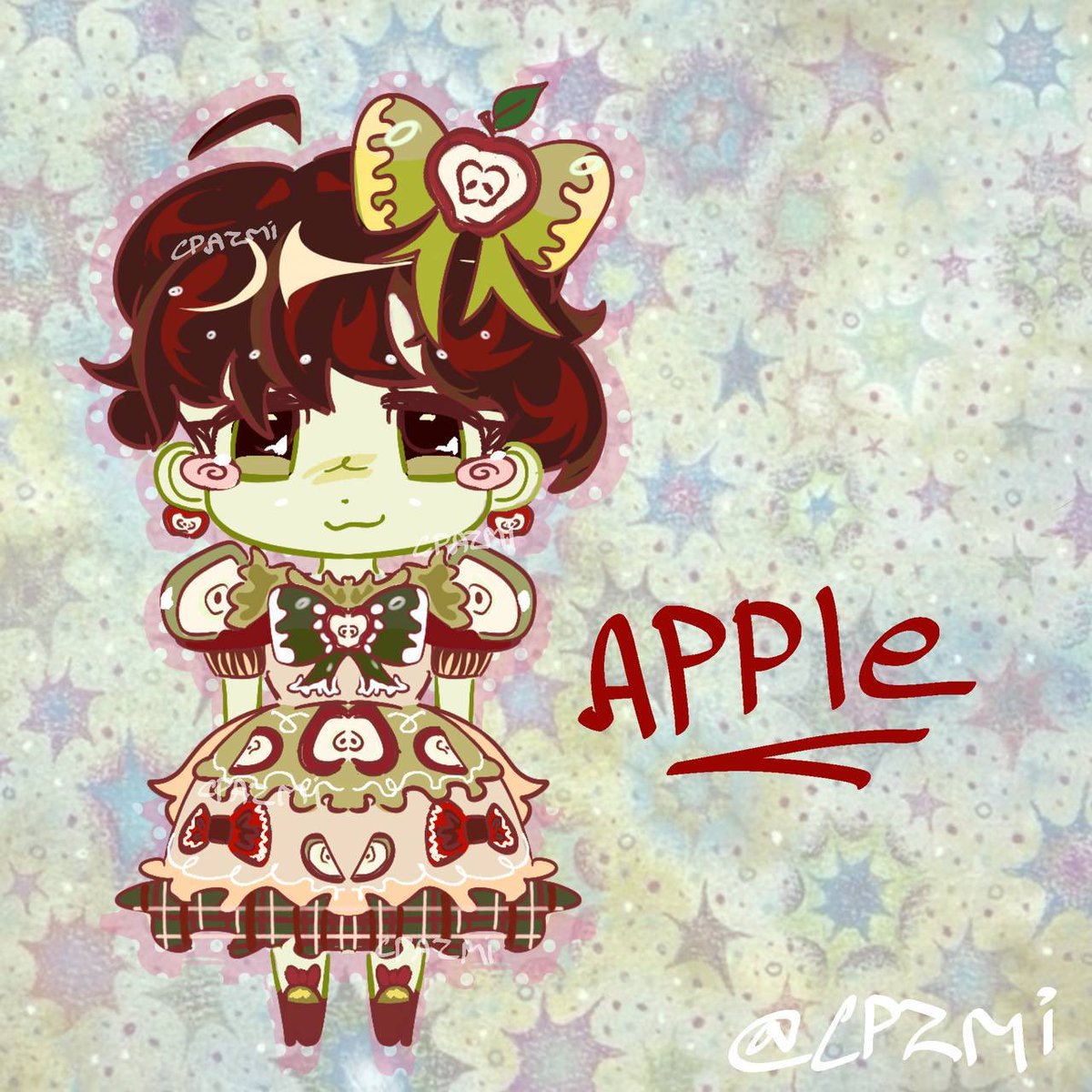 Cpazmit's tweet image. I recently drew such a stupid adopt, but unfortunately they didn't accept it. #art #adopt #apple #princes