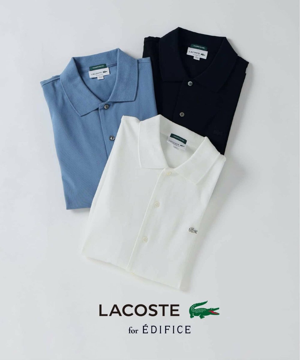 EDIFICE × LACOSTE 2026 SS 別注 “COOLMAX フルオープン 半袖