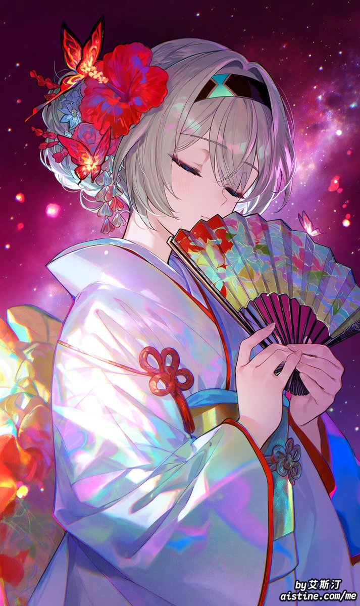 aistine_x's tweet image. 「紅に染まる、夢のようなひと時を。」✨
"A dreamlike moment, dyed in crimson." 🌺💫
#崩壊スターレイル #ホタル #Firefly #HonkaiStarRail
#AIart #PixAI #PixAITsubaki2