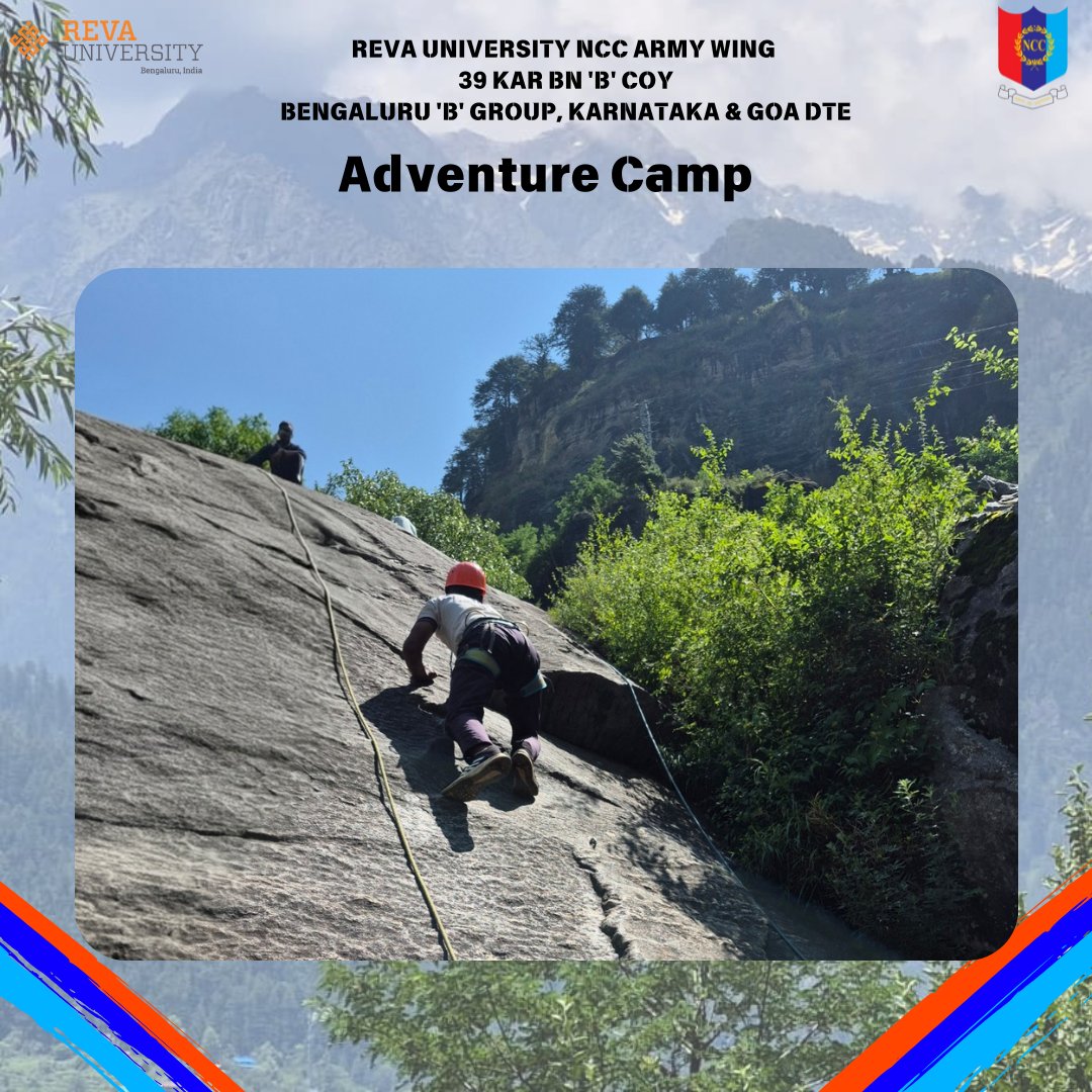 39Inf's tweet photo. JUO Sanju L. Guraddi completed NCC Adventure Camp at ABVIMAS🏔️, Manali, excelling in high-altitude expeditions, mountaineering skills, and survival training—showcasing resilience, discipline, and proudly representing Karnataka &amp; Goa Directorate and REVA NCC.
 Jai Hind!🇮🇳
#NCC https://t.co/03TIqcWMig