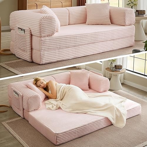 viperdemie's tweet image. I just received AUGOP Boneless Couch Folding Couches for Living Room Sofa, Futon Sofa Bed with Sleeper Sofa, Futon Couch with Fixed-Shape Oversized Corduroy Upholstered (Pink, 81 Inches) - Pi from Anonymous via Throne. Thank you! throne.com/viperous #Wishlist #throne