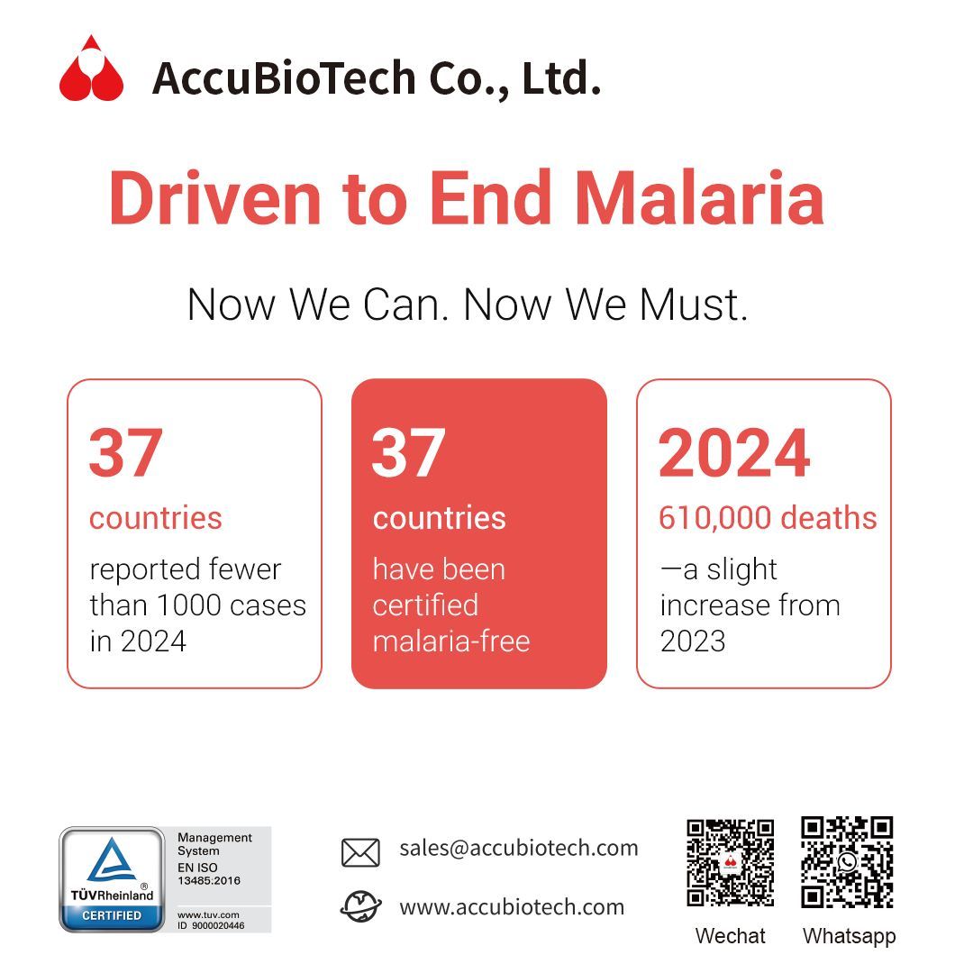 accubiotech's tweet photo. April 25: World Malaria Day.
Early detection saves lives.
AccuBioTech offers rapid, reliable testing for better malaria control.
✔ Fast results
✔ Reliable performance
✔ Scalable solutions
Let’s fight malaria together.
#WorldMalariaDay #RapidTest #IVD #GlobalHealth #Diagnostics https://t.co/e4QzOOViCB