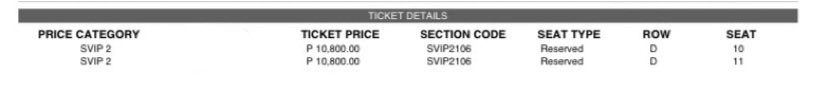 into8BINIbini's tweet photo. SWAP FOR DAY 1

2 tickets - BINI Signals World Tour Day 2 Moa Arena (SVIP2 106, Row D, Seat 10 &amp; 11)

#BINI #BINI_Signals_WORLDTOUR_2026 https://t.co/NMShlgZlaa