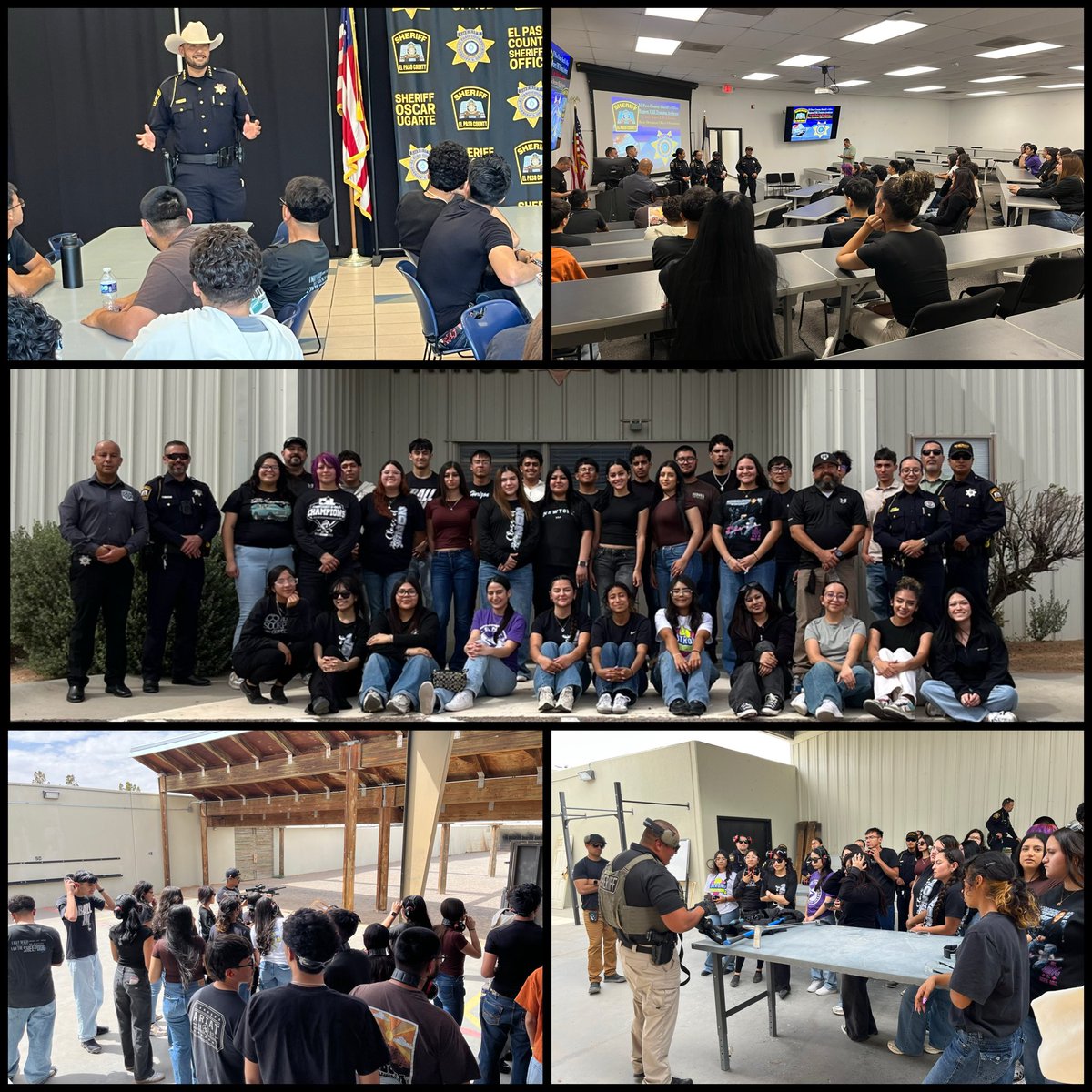 HHSLawEnfClub's tweet image. Thank you to Sheriff Ugarte and  EPCSOA President Omar Gonzalez for the amazing presentation of the Academy, Headquarters, the Jail Annex, the Gun Range and the Montana Sub Station.#ScorpionStrong #LawEnforcement #ReptheH #ClintISD100 #WeAreClintISD #ClintIsUnited4Excellence