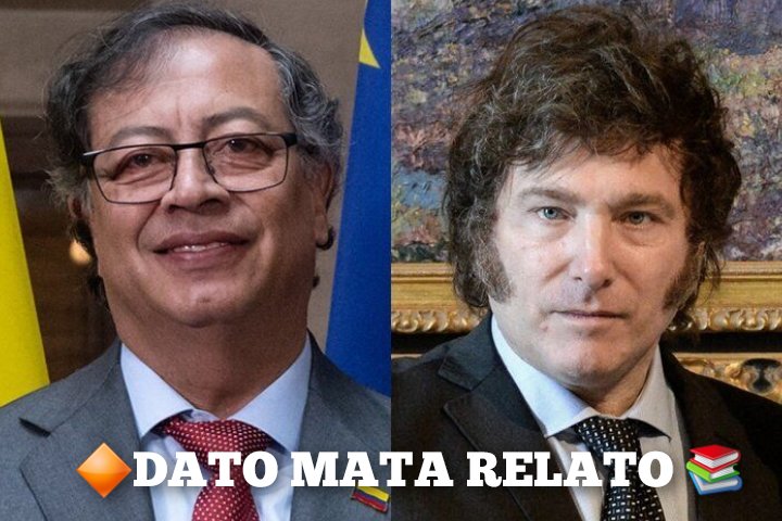 FerCaceresC's tweet photo. 🔶️ DATO MATA RELATO 📚

Petro, el “izquierdista que arruina economías” según los opinadores de siempre, acaba de hacer lo impensable para ellos: saldar la deuda de Colombia con el FMI. Sin privatizar hasta el aire, sin reprimir jubilados y sin rifar la soberanía. Paga y se va, con la dignidad intacta.

Mientras tanto, Milei, el mesías del “milagro libertario”, tiene a Argentina rogando otra ampliación al FMI, con salarios por el suelo y a la gente debatiendo si la carne de burro es proteína viable. Pasamos del “no hay plata” al “no hay comida”, pero con TikToks motivacionales de por medio.

La diferencia duele: uno gestiona deuda para liberarse, el otro la multiplica para someterse. Uno gobierna para su pueblo, el otro para los fondos buitre.

Cuando los hechos destrozan el relato, solo queda el ruido. Y hoy el ruido suena a cacerolazo vacío en Buenos Aires y a silencio incómodo en las oficinas de Washington.