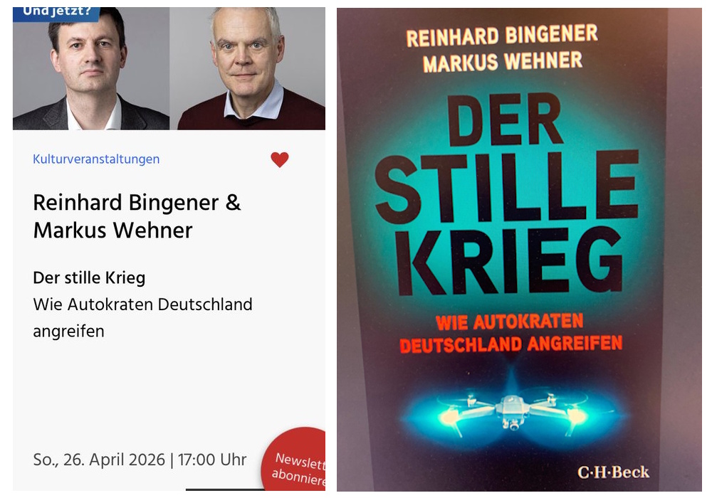 PeterSchwarz11's tweet photo. @RAbelunt #Destabilisation eines Rechtsstaates gehört zu einer hybriden Kriegsführung bzw. zu einer hybriden Bedrohung. Wird zwar nicht in @RBingener's Buch „Der Stille Krieg“ erwähnt. Aber es passt zum Thema, wie Autokraten Deutschland angreifen“ (mit @mwehner4 ). https://t.co/IXXZNAMLyS
