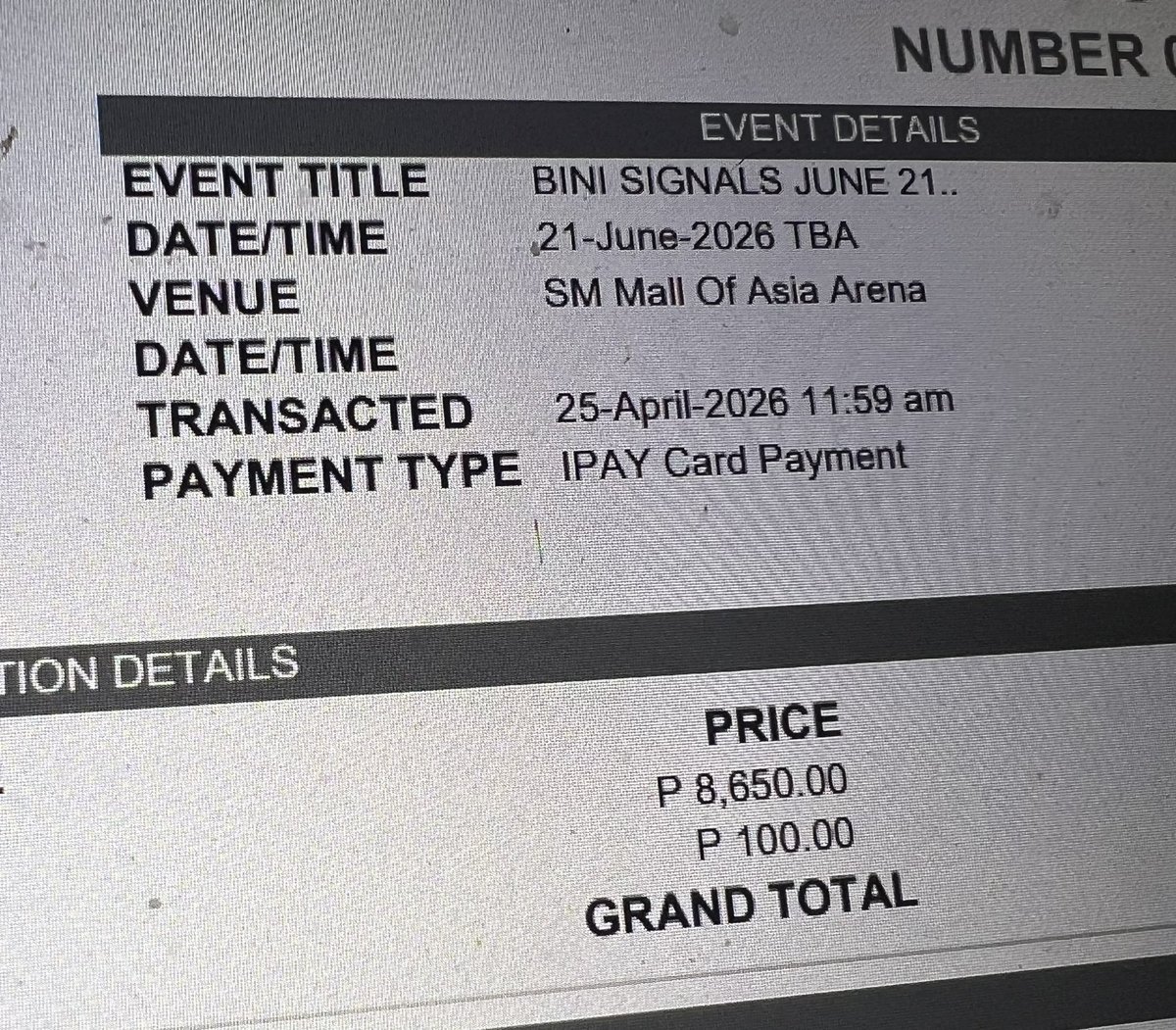 trevorcatalan's tweet photo. Secured for Day 2 of BINI Signals 😍😍😍 @BINI_ph @TEAMBLOOMPH https://t.co/NwrPX4MpfR