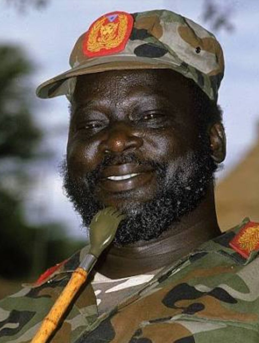 John Garang de Mabior (June 23, 1945–July 30, 2005) was a Sudanese revolutionary leader who headed the SPLA/M (1983–2005) during the Second Sudanese Civil War. He became Sudan’s First Vice President after the 2005 peace deal but died in a helicopter crash weeks later.