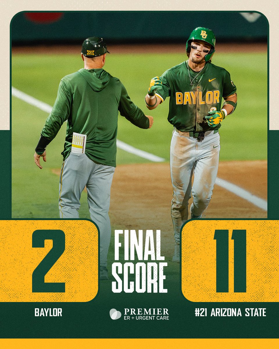 BaylorBaseball's tweet image. Final from the series opener 

#SicEm 🐻⚾️ | #Together | @premiererplus