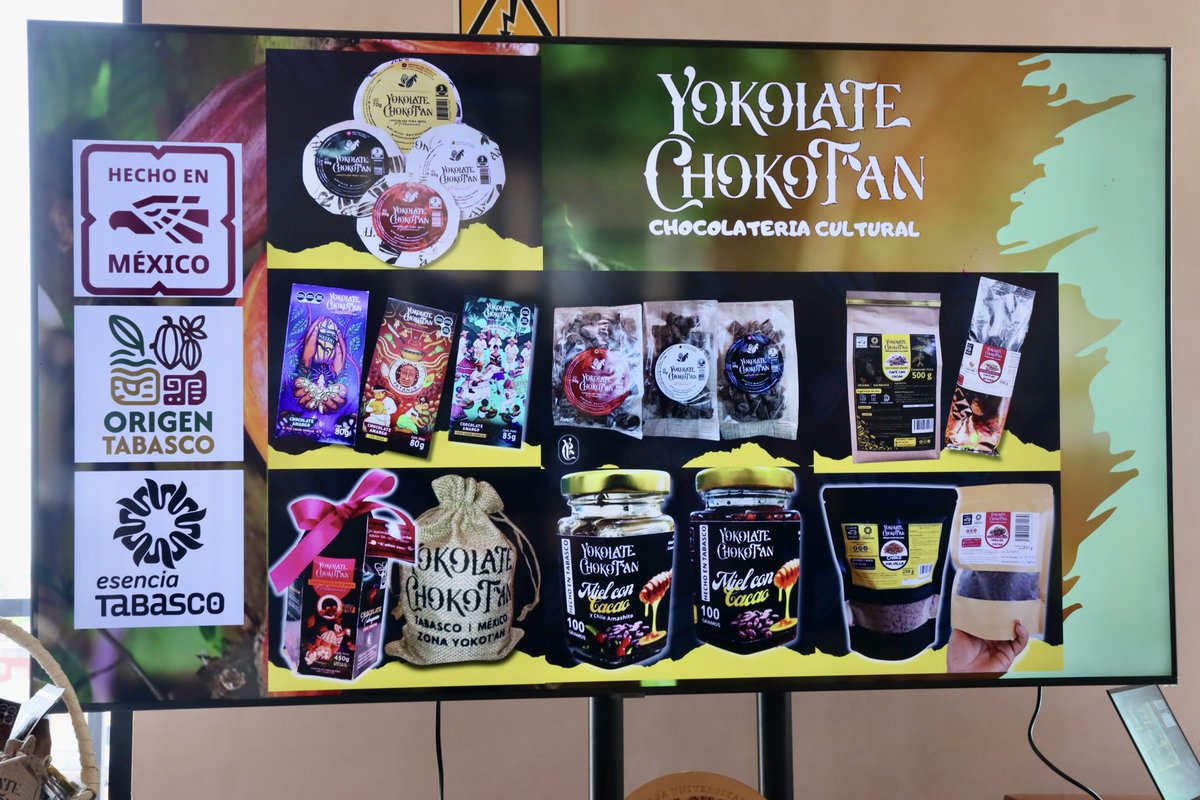 Turismo_Tabasco's tweet photo. Proyectos como #YokolateYokotan, que cuentan con distintivos como “Hecho en México”, “#OrigenTabasco”, “Esencia Tabasco” y el “Distintivo #TurismoComunitario”, fortalecen el desarrollo local y posicionan a Tabasco como referente del turismo cultural y comunitario.®️
📍#CachaCacao https://t.co/pemBXB950D