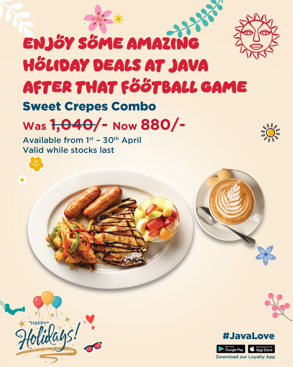 javahouseafrica's tweet image. Get these amazing combo deals available all month.​
Visit a branch near you to enjoy. #JavaLove