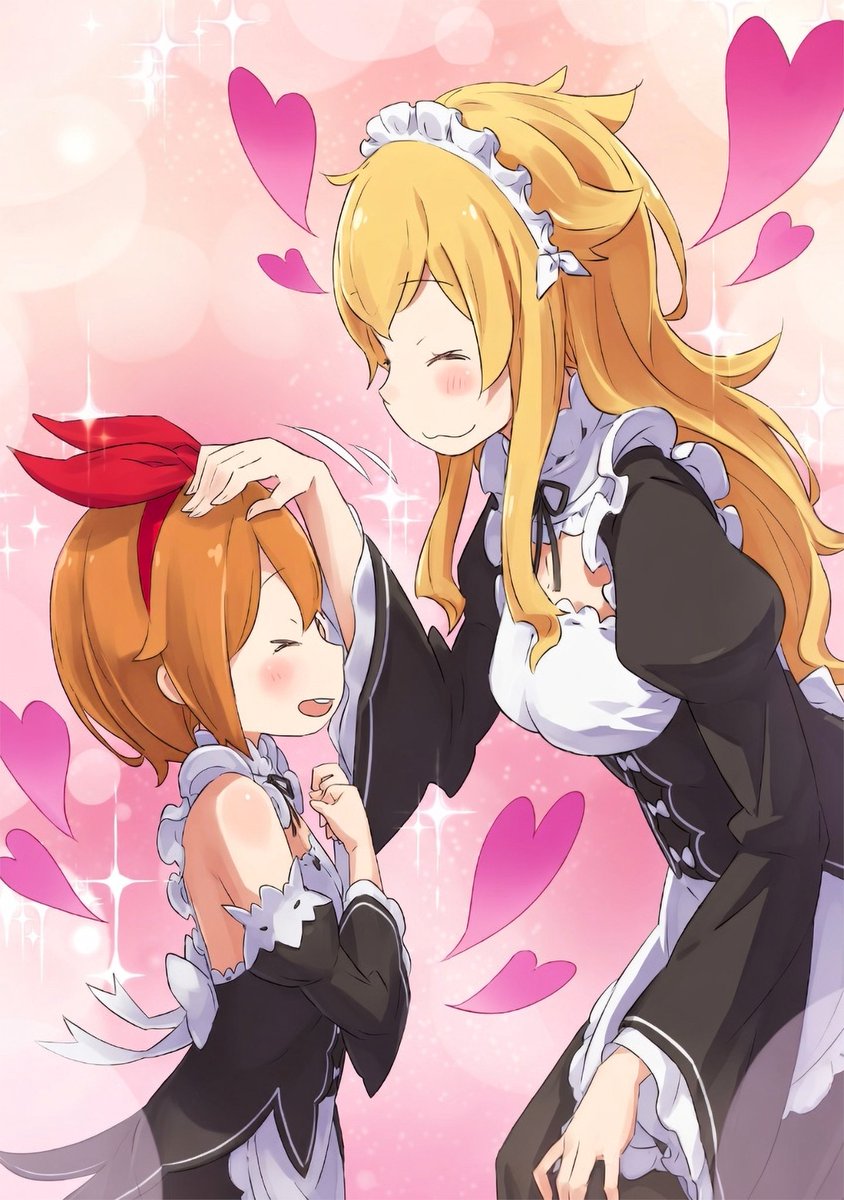 Little Maid and Big Maid 🥰   
Side Story: "Frederica and Petra's Maid-san Days IV"  
Recolour
 #rezero #Petra #Frederica
#リゼロ  #ペトラ  #フレデリカ