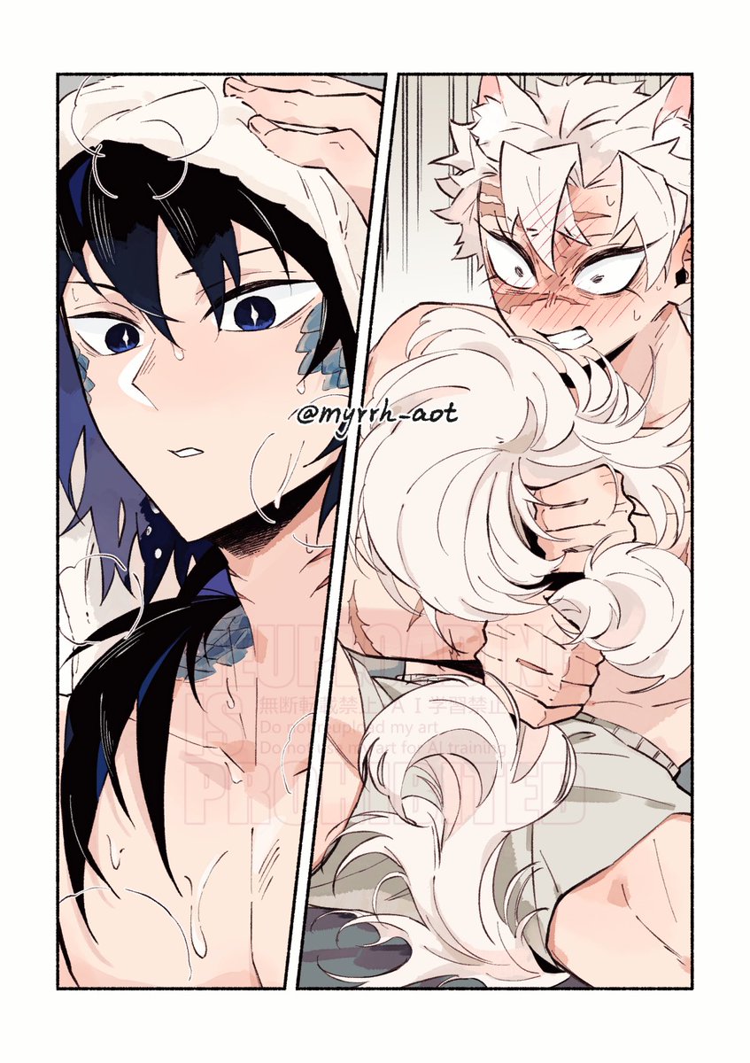 🌊🍃 ぎゆさね
ｾｸﾋﾟｽﾊﾟﾛのぎさです、蛟🌊×ﾒｲﾝｸｰﾝ🍃
ﾊﾟﾛ本に収録されている小説に一枚イラスト描きました～