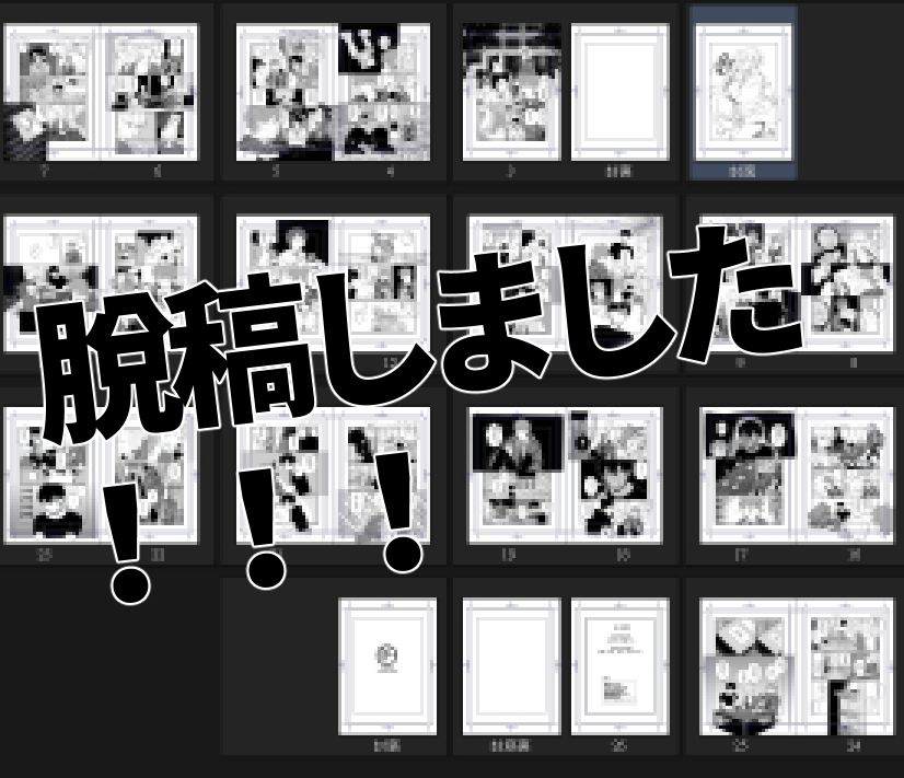 不備がなければ新刊一冊目脱稿しました、二冊目頑張ります💪