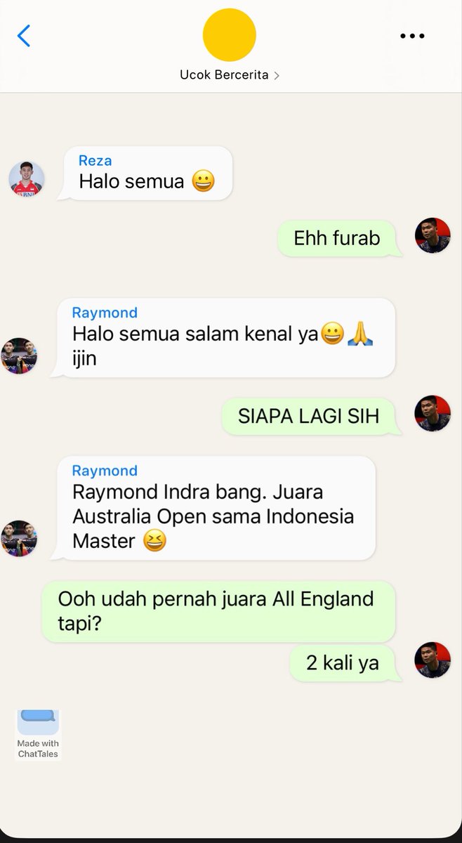selendiipity's tweet photo. Persiapan Thomas Cup 2026

Fake chat https://t.co/q0NiS2P1zH
