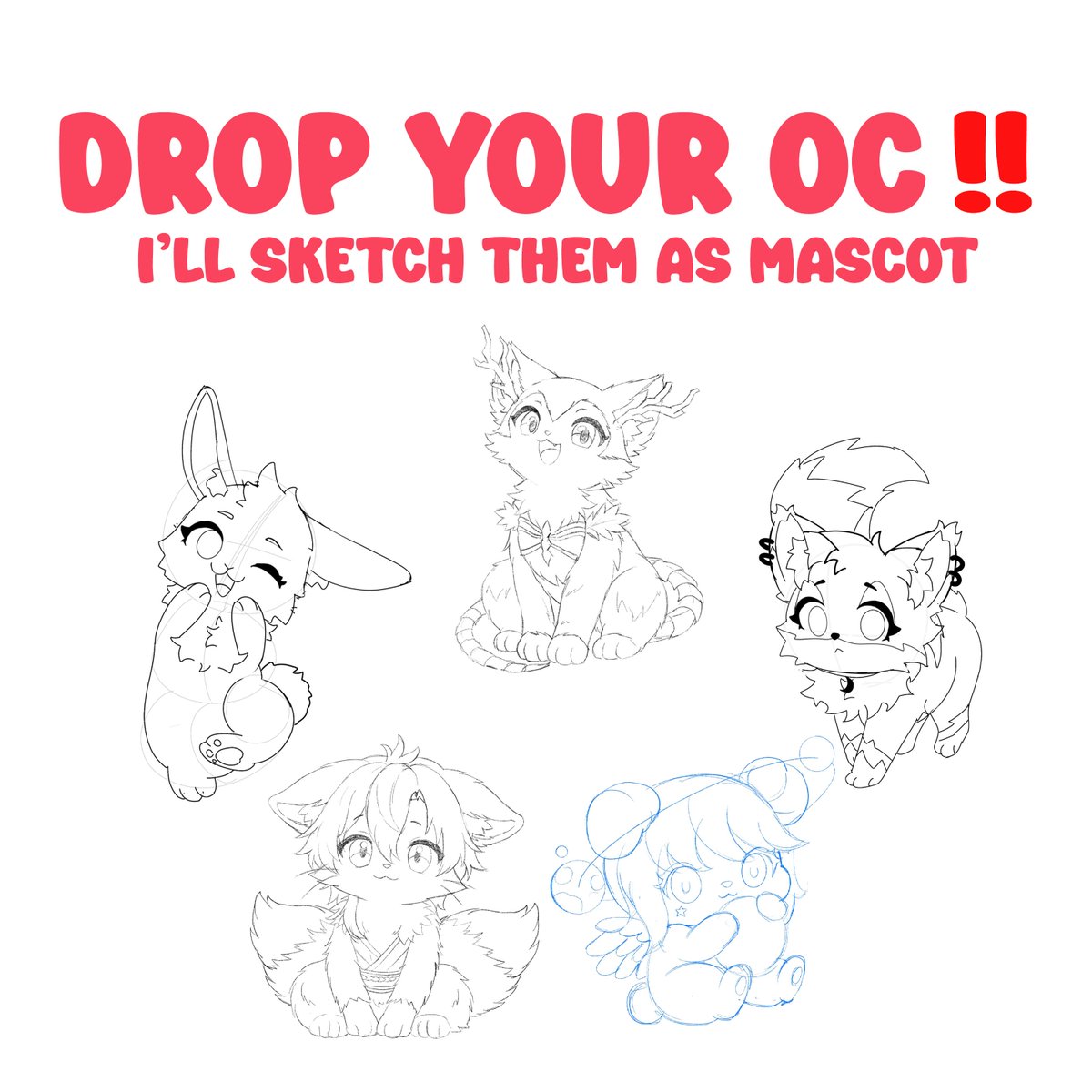 StudioSashimiii's tweet image. HEY STOP SCROLLING AND DROP YOUR OC NOW!!! 😤

i might turn them into a cutesy mascot sketch 
✨ follow me
✨ like this post (RTs appreciated!!)
✨ reply with your OC

lemme turn your baby into a smolll adorable mascot 💖
#Vtubers #ArtistOnTwitter #moots