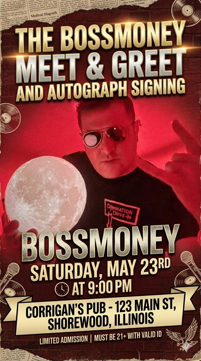 Bossmoney8444's tweet image. This will be epic cant wait to sign shirts, hats, shoes, purses, horses, dogs, cats and body parts while having conversations.  I will be in Chicago on a business meeting and the owner of the venue comped me and my crew drinks and foodwise  #bottomline #meatwad #chicago See you😜