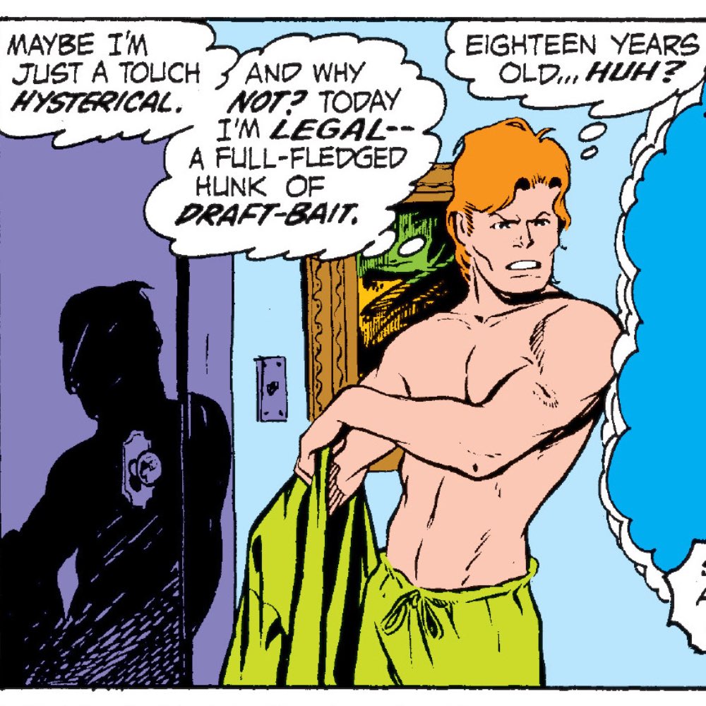 icecypher's tweet image. Check out Buck's face when he learns the extremely hot, handsome lad who spent months being shirtless in his house will finally move out to his own apartment.

#WerewolfByNight
#JackRussell
#BuckCowan