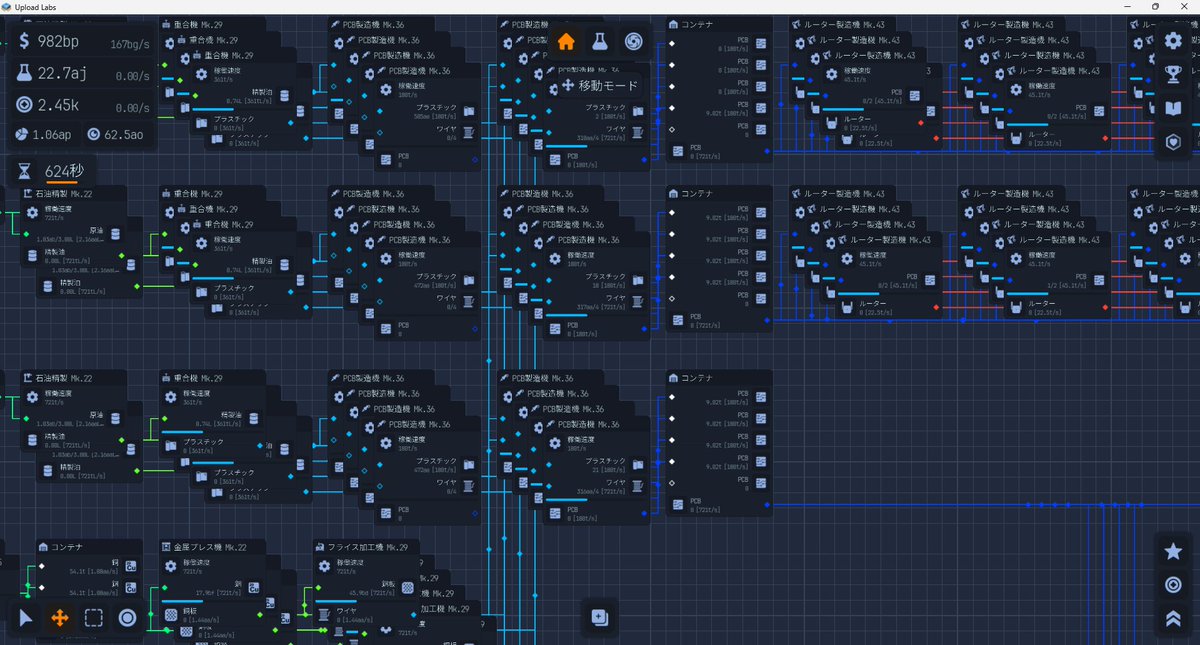 koh192's tweet photo. Upload Labs
大型アップデートしたので触ってみた

ハード工場が強化できないと思ったら
-Factory machines now have an upgrade cap

インクリメンタルゲームでキャップ追加ってどういうこと？
設備を量産したけど、元の火力には全く届��ない https://t.co/f3nz4PAQks