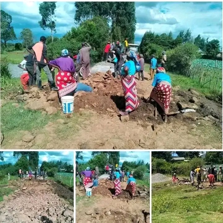 PoliticsCounty's tweet photo. Locals in Marmanet Ward, Laikipia County repair the impassable Gatundia-Melwa road and also installed the bridge(Luturo bridge) using their own resources. https://t.co/eXsOA1r1jq