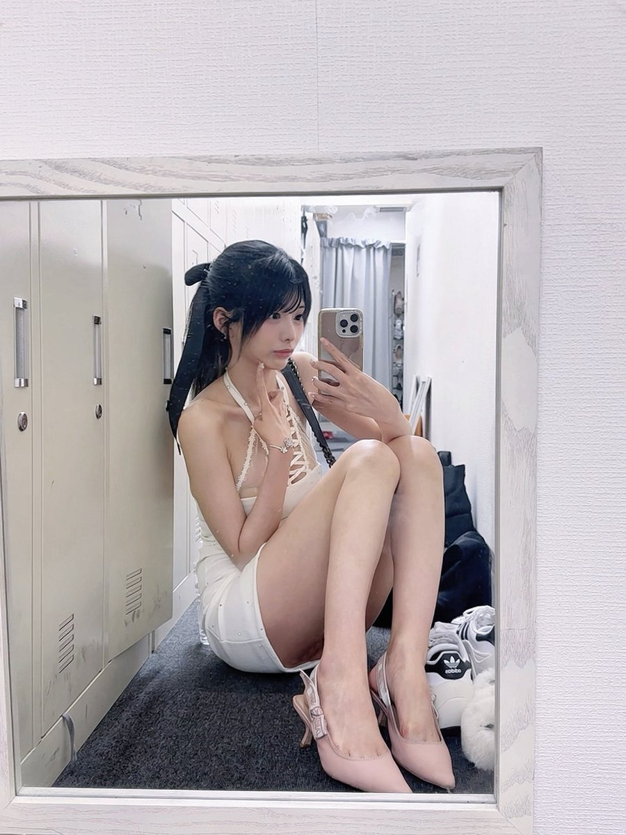 リボン✖️ポニテ