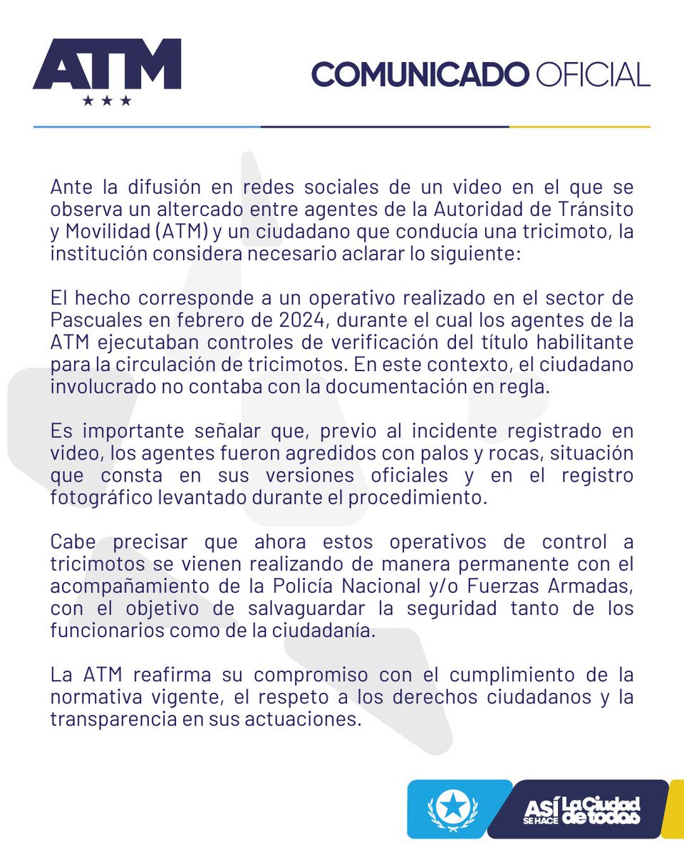 Comunicado Oficial: