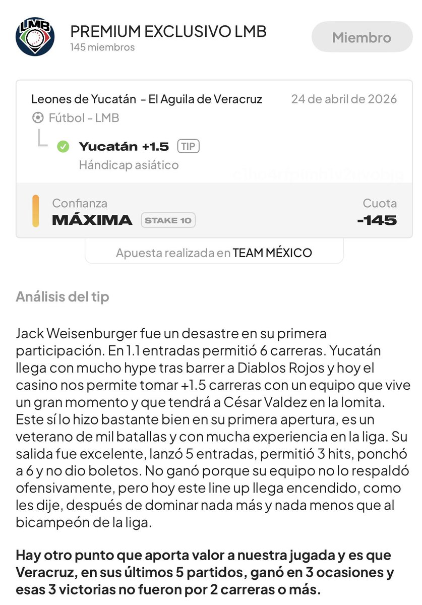 GallitoVip's tweet photo. HEMOS GANADO TODAS LAS APUESTAS DE LMB HASTA EL MOMENTO 🔥🤯

Ya tuvimos día perfecto en el grupo de LMB, MLB y premium 🚀

Vamos por la última jugada 🤝 https://t.co/MJvHHjrDdR
