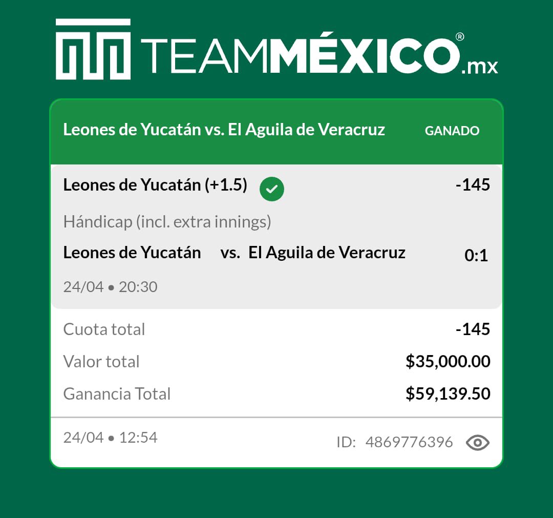 GallitoVip's tweet photo. HEMOS GANADO TODAS LAS APUESTAS DE LMB HASTA EL MOMENTO 🔥🤯

Ya tuvimos día perfecto en el grupo de LMB, MLB y premium 🚀

Vamos por la última jugada 🤝 https://t.co/MJvHHjrDdR