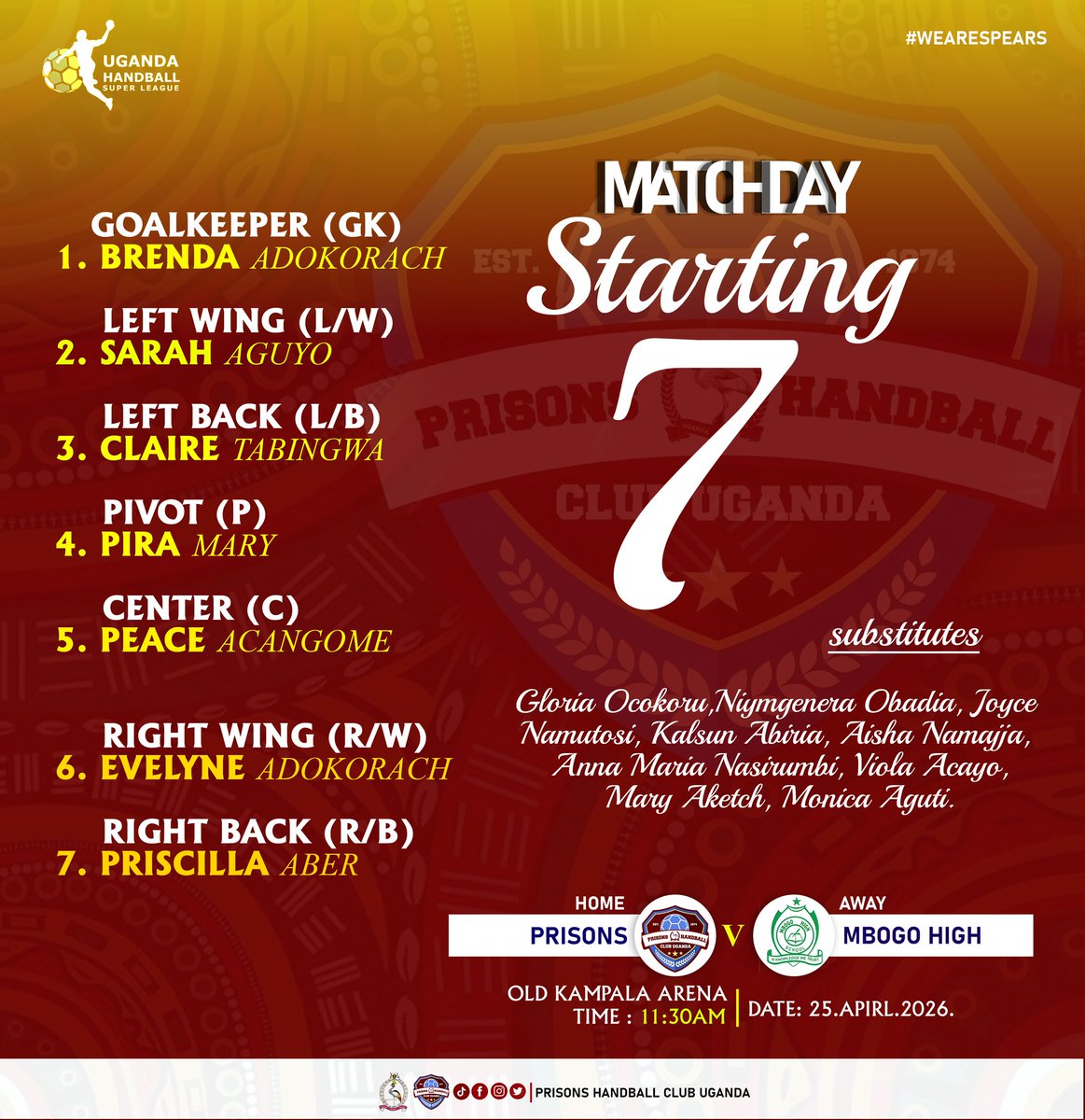 Prisons Handball Club Uganda tweet media