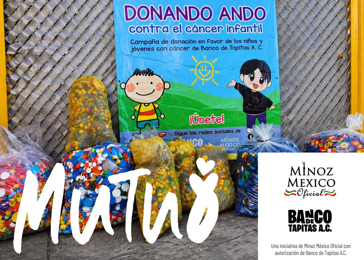 MinozMexOficial's tweet photo. #MUTUO es muy #MinozMéxicoOficial porque nace de la unión, del compromiso y del cariño que compartimos. Es transformar desde lo pequeño, acompañarnos y convertir nuestro apoyo, incluido el que damos a @ActorLeeMinHo, en acciones que pueden cambiar vidas. Mañana 25 de abril nos reunimos para entregar juntas este esfuerzo en casa del @bancodetapitas a las 11:00 am. #UnaTapitaUnaOportunidad #LeeMinHo