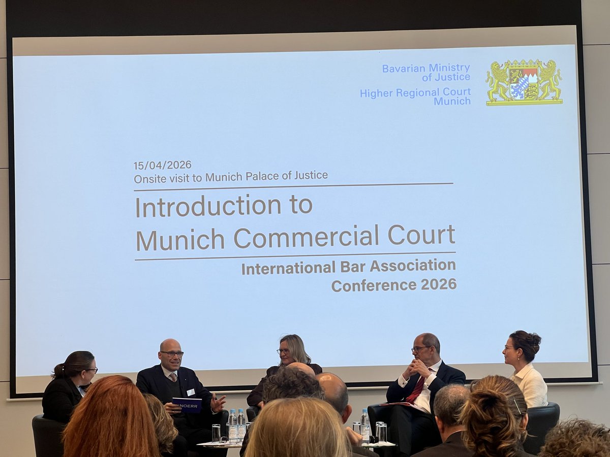 isibams's tweet photo. Global trade is being reshaped in real time.
At the @IBAevents conference in Munich, discussions moved beyond theory into the hard realities of volatility, sanctions risk, supply chain fragility, and contract resilience.
One message stood out clearly: legal frameworks must now be as adaptive as the markets they govern.
#IBA #TradeLaw #SupplyChain #InternationalLaw #Munich