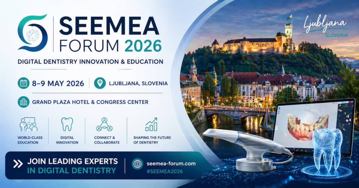 mediculdentist's tweet image. 🦷 SEEMEA Forum 2026 | Ljubljana  
📅 May 8–9, 2026  

Explore the future of #DigitalDentistry with top speakers, live demos &amp;amp; hands-on sessions. From AI workflows to advanced implantology—everything you need to stay ahead.  

#Dentistry #DentalEvents #SEEMEA2026 #Implantology