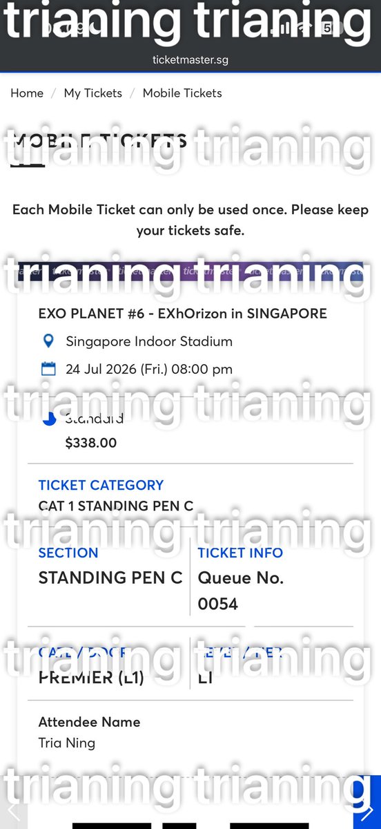 trimbilohseh's tweet image. WTS #exhorizon SINGAPORE 
FRIDAY 24 JULY

NO OF TIX : 1
SECTION : CAT 1 STANDING PEN C
QN : 4XX
PRICE : 338 (original) 

RFS : Managed to getting Sunday show (cuti ku nggak approve😭😖) 

#Exo #exoplanet6 #exoinsingapore #exosg