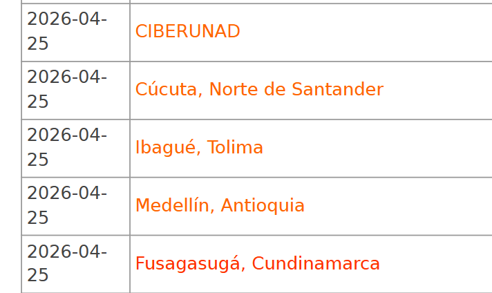flisol_colombia's tweet photo. Tenemos buenas #noticias para las / }os entusiastas de la #tecnológía #ciberseguridad #IA #DerechosDigitales tenemos en el #FliSol charlas conferencias y actividades. ven y hazte parte.  Actividades del 25 de Abril... espera más... #FlisolColombia https://t.co/s6ycaXfZcO https://t.co/axYEOAyplb