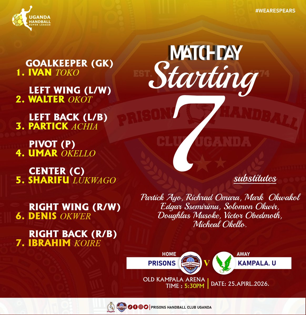 Prisons Handball Club Uganda tweet media