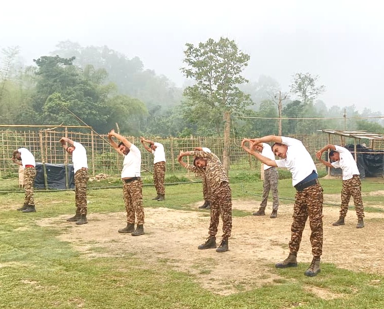 "Kickstarting the day right! ☀️💪
CRPF jawans of 20 Bn in Jiribam, Manipur, begin every morning with yoga &amp; workouts — building strength, stamina, and rock-solid unity.
#FitForce #CRPF #Manipur #YogaLife #DisciplineMatters"