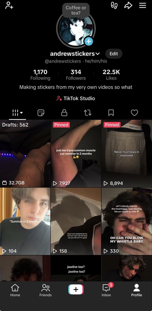 theandreasss's tweet photo. Go hype my tiktok if you’re a real one (i am funny, relatable and most of all hot - frfr) https://t.co/HtQpUbRCI7