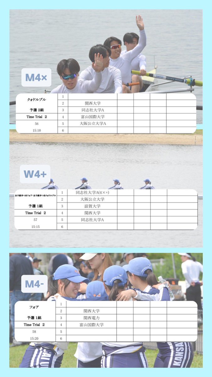 kaisers_rowing's tweet photo. 【第11回西日本選手権大会】

午後の組み合わせ表です🌟
応援よろしくお願いします🚣‍♂️ https://t.co/3kpemF0Y6i