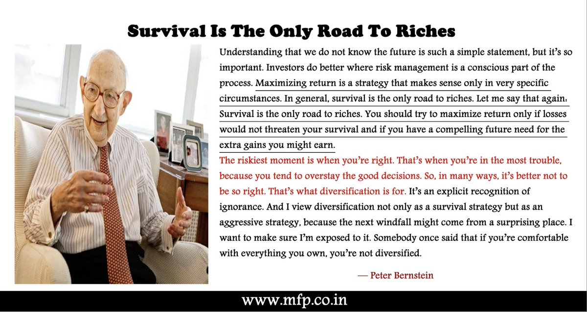 Survival is the only road to riches 

#InvestingStrategy