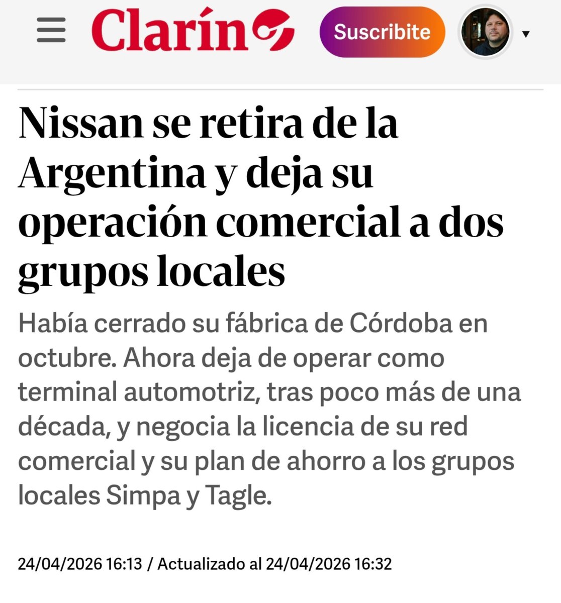 Mas AGORA É A Nissan Que Se RETIRA Da Argentina Sob Milei? 
E Ainda Há Brasileiros Querendo Votar Na EXTREMA DIREITA?