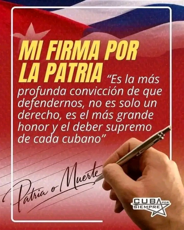 Con cada firma, construimos futuro. ¡Participa! #MiFirmaPorLaPatria
<a href="/CubaMined/">MINED</a>